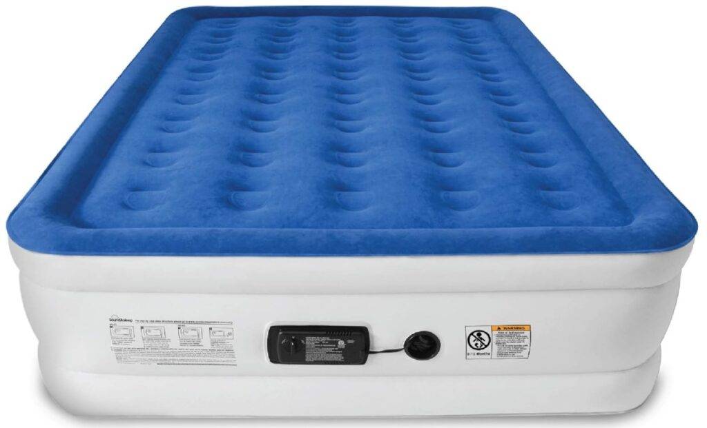 SoundAsleep Dream Series Luxury Air Mattress with ComfortCoil Technology & Built-in High Capacity Pump for Home & Camping- Double Height, Adjustable, Inflatable Blow Up, Portable - Queen Size