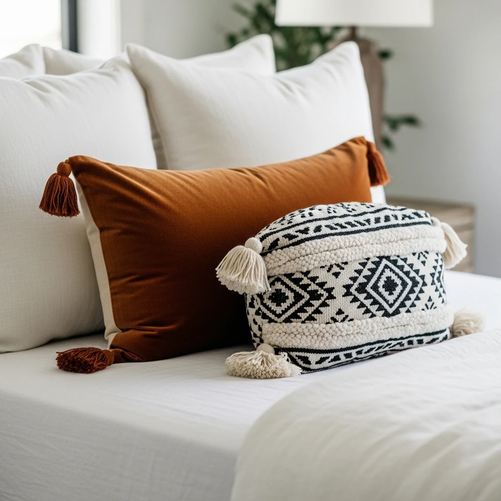 Decorative Throw Pillows That Bring the Bed to Life