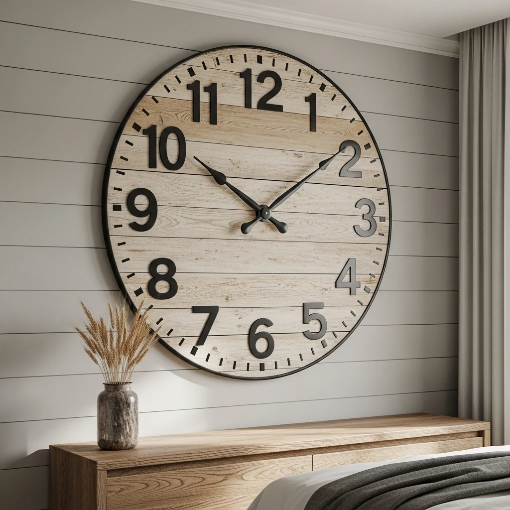 Hang Large Farmhouse Wall Clocks