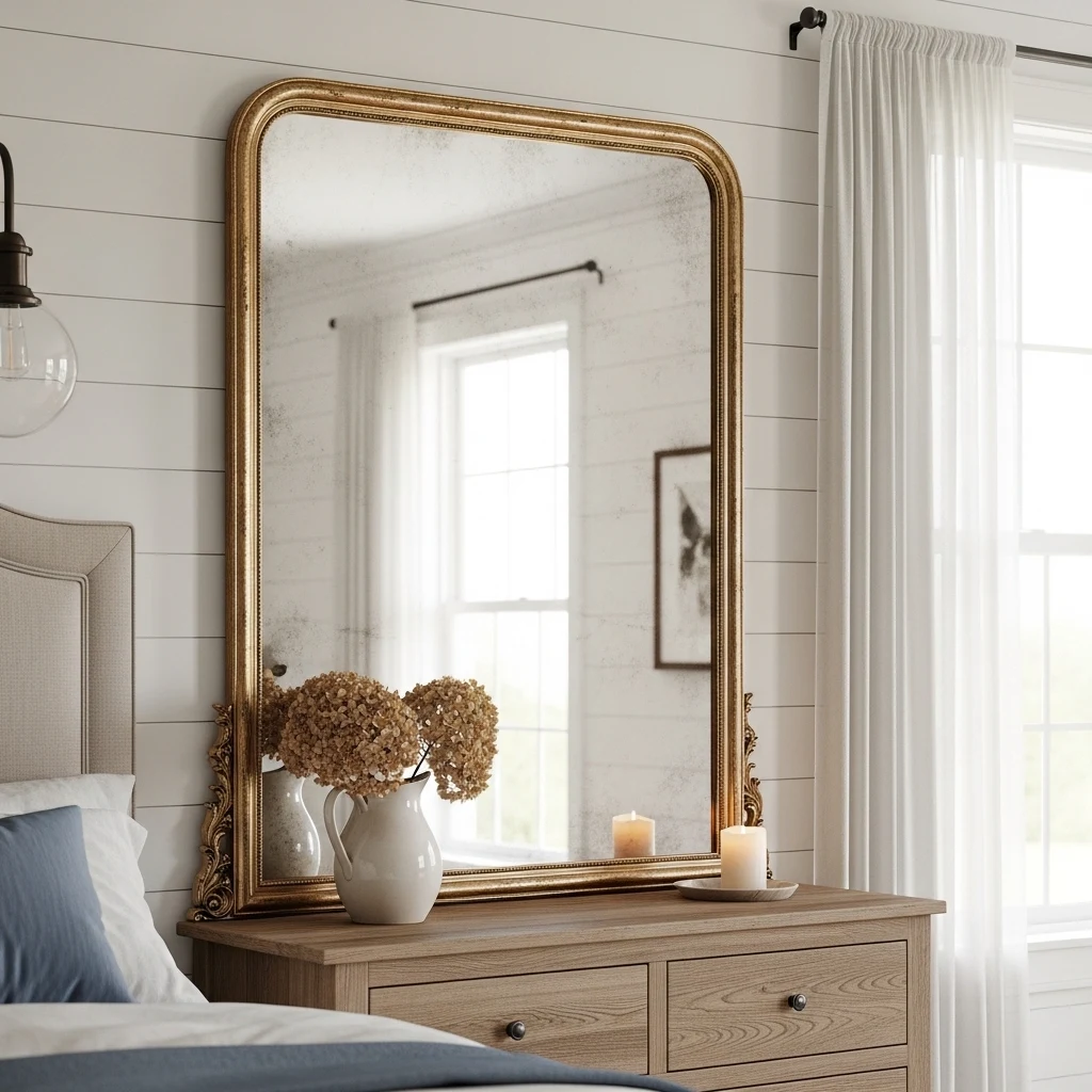 Hang Vintage Mirrors to Reflect Light