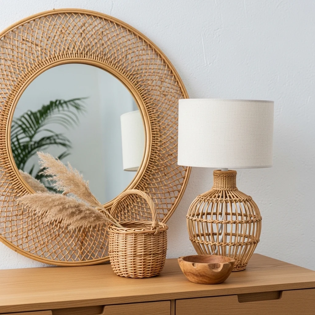 Rattan and Wicker Accessories for Natural Texture