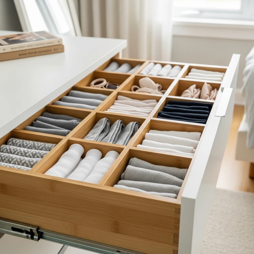 Use Drawer Dividers for Small Items