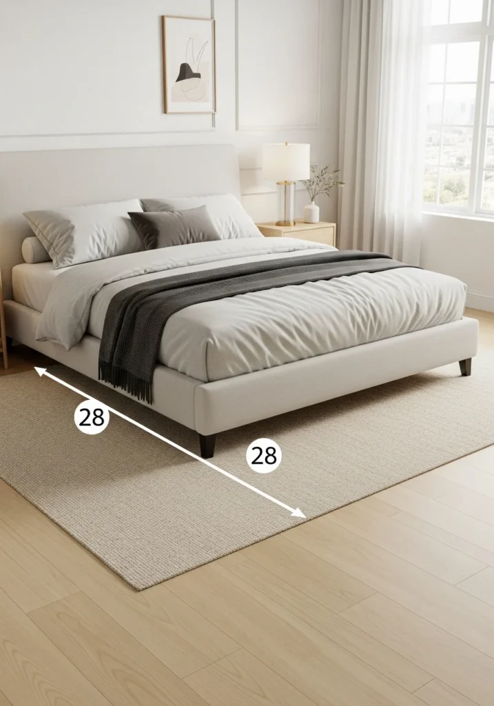 How to Place Your Rug Under a King Bed