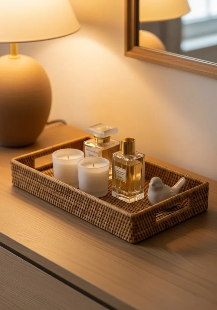 Use a Tray to Anchor the Space