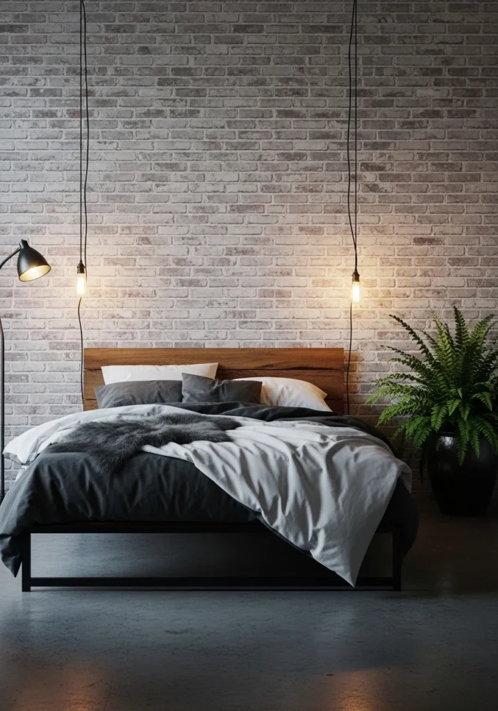Popular Accent Wall Ideas Behind the Bed – Stone and Brick Veneer