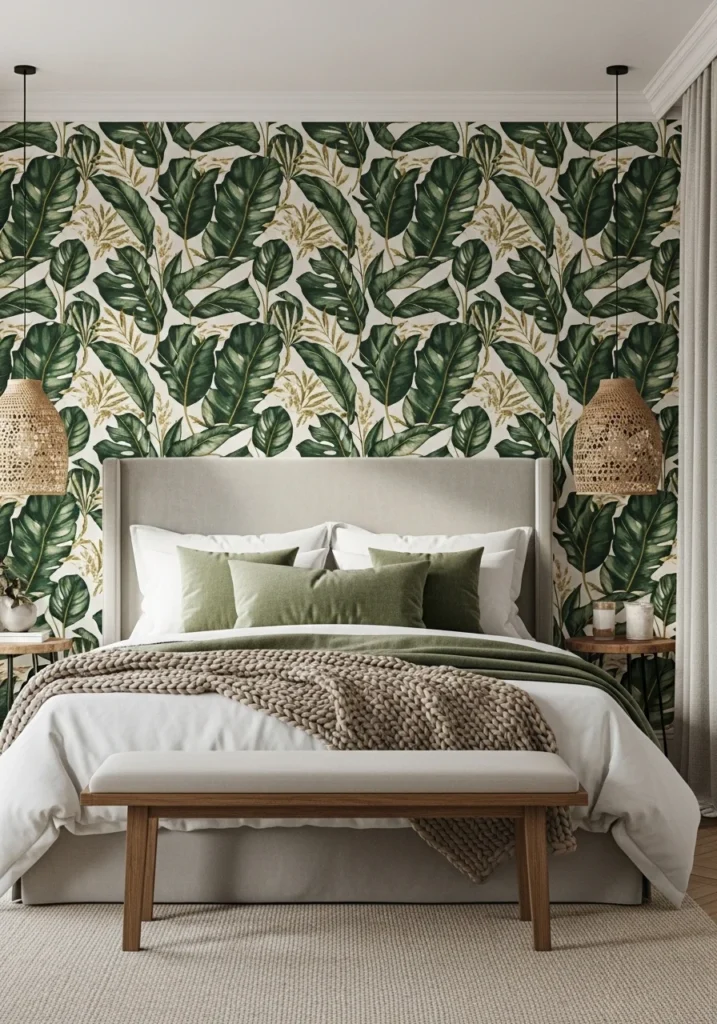 Popular Accent Wall Ideas Behind the Bed – Wallpaper and Murals