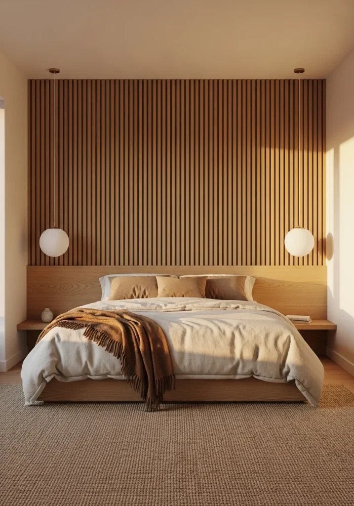 Popular Accent Wall Ideas Behind the Bed – Wood Paneling and Shiplap