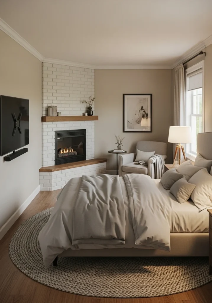 The Corner Fireplace and TV Combo