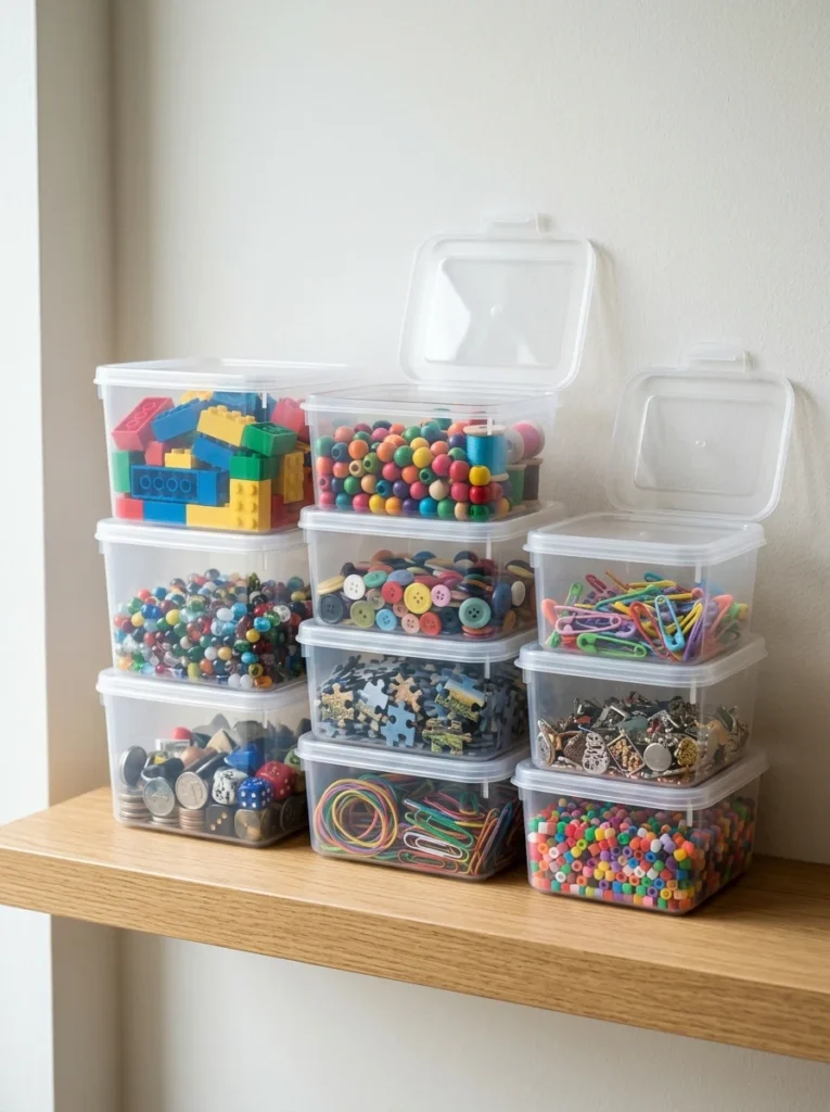 Clear Containers Work Magic for Small Pieces